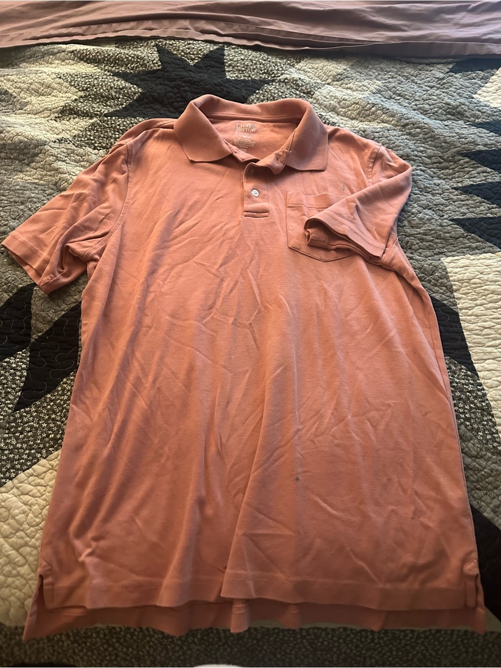 croft & barrow Men's Short-Sleeve Polo in Salmon Pink